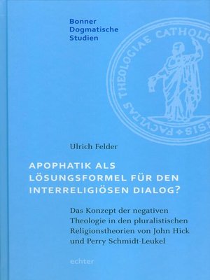cover image of Apophatik als Lösungsformel für den interreligiösen Dialog?